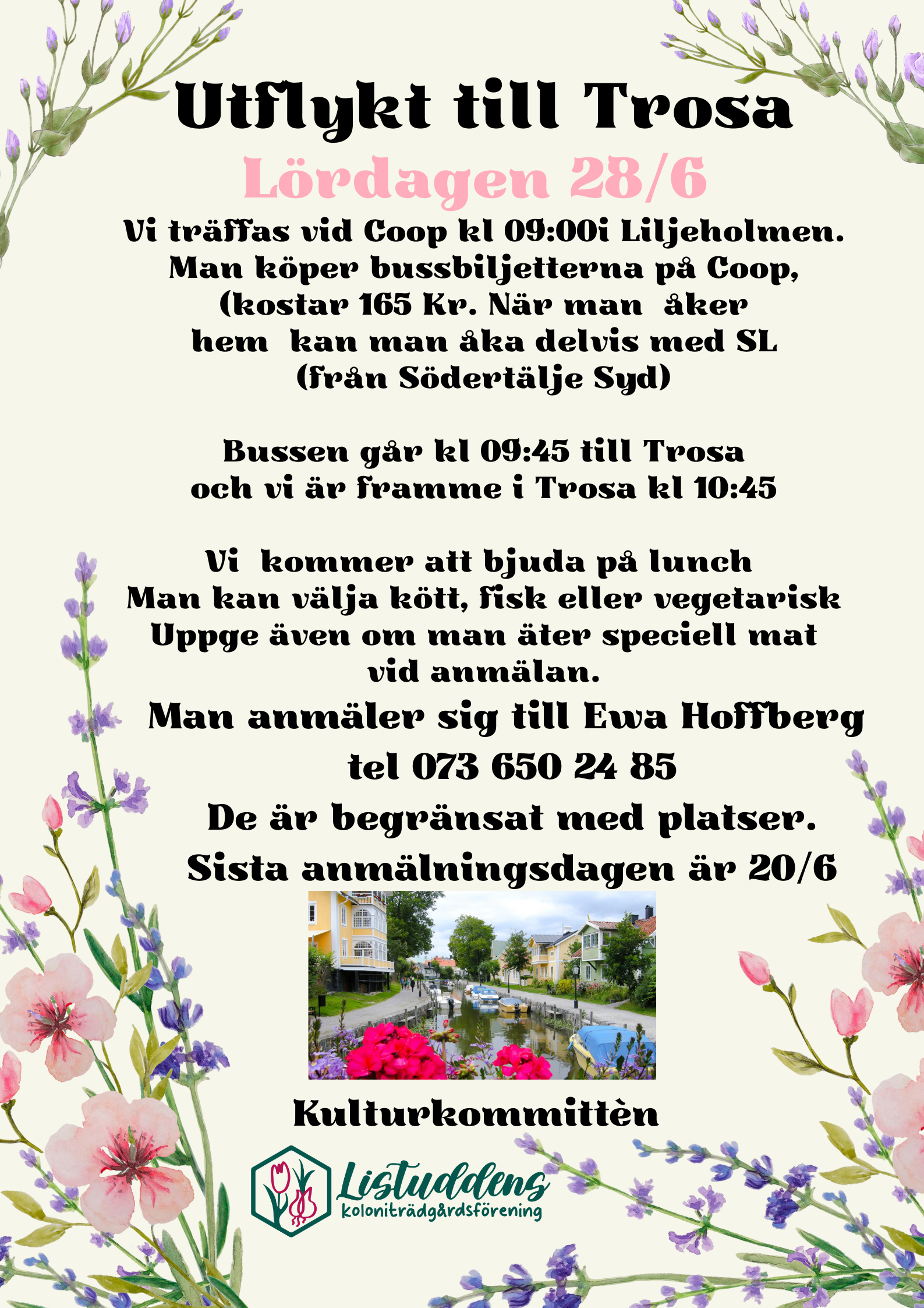 Utflykt till Trosa Lördagen den 28/6